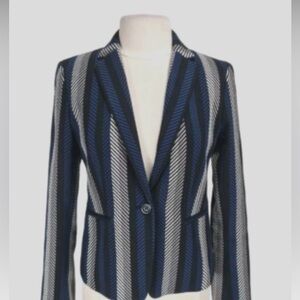 Ann Taylor Black and White Patterned Blazer
